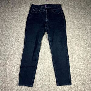 NYDJ Jeans Womens 4 Black Ami Skinny Stretch Lift Tuck High Rise Denim Mom Prep